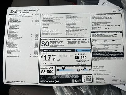 Used 2024 BMW X3 M w/ Competition Package image 33