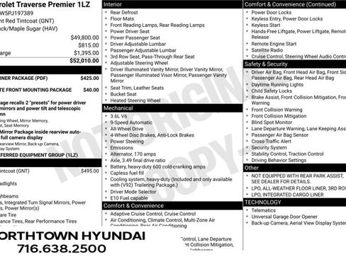 Used 2023 Chevrolet Traverse Premier w/ LPO, Floor Liner Package AWD/4WD image 7