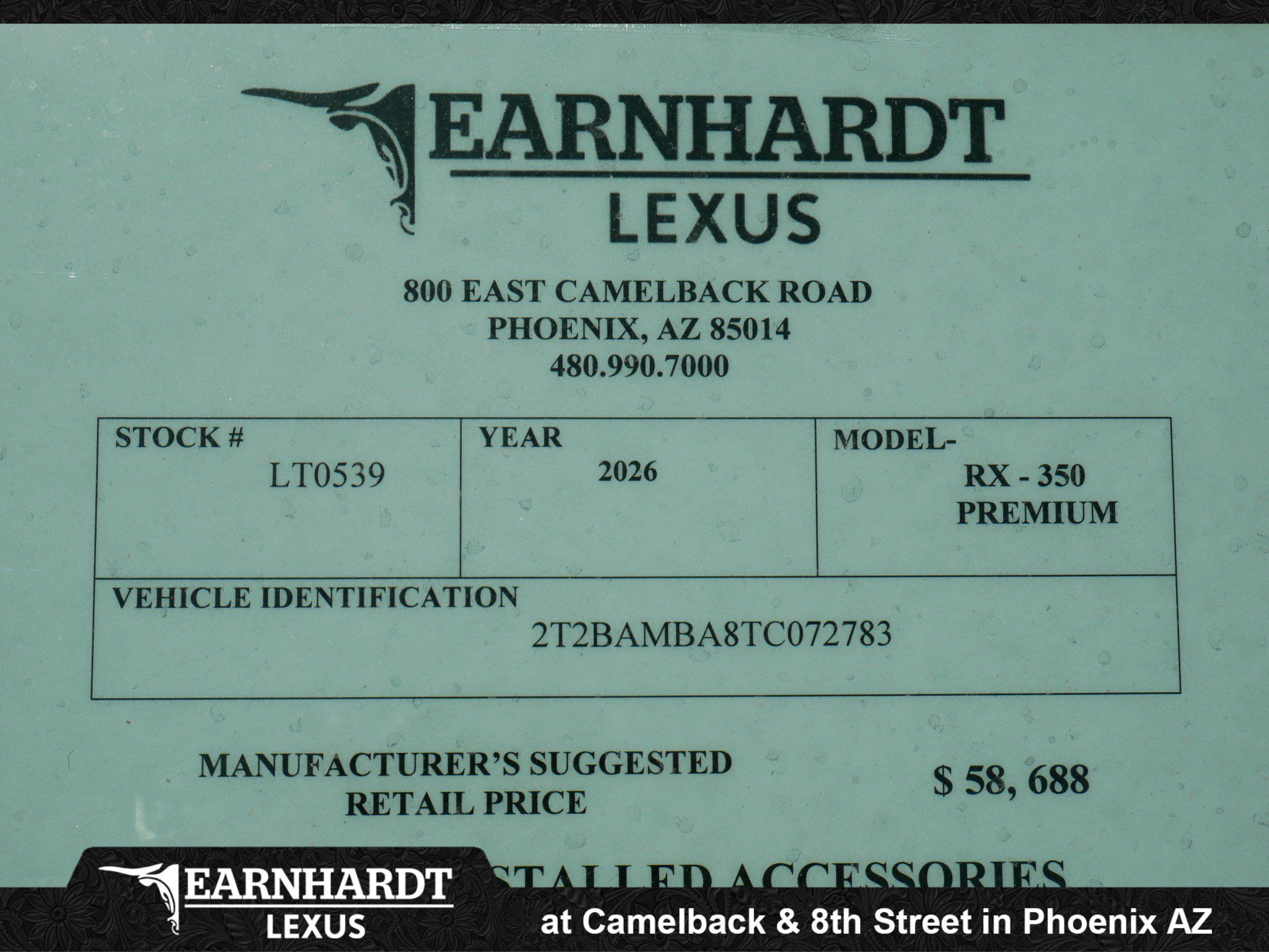 New 2026 Lexus RX 350 Premium FWD image 21