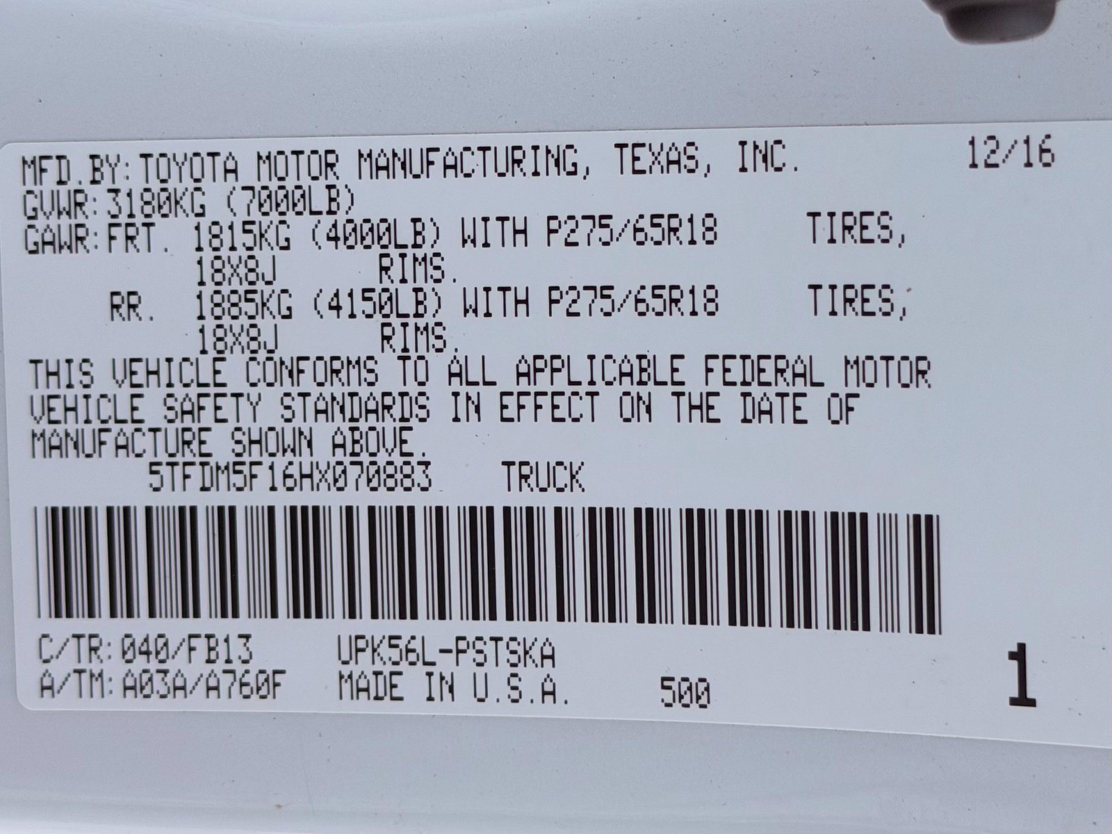 Used 2017 Toyota Tundra SR5 w/ TRD Off Road Package AWD/4WD image 43