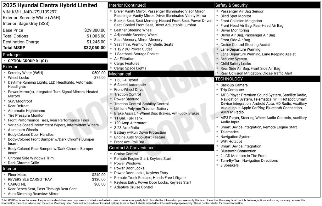 Certified 2025 Hyundai Elantra Limited FWD image 16