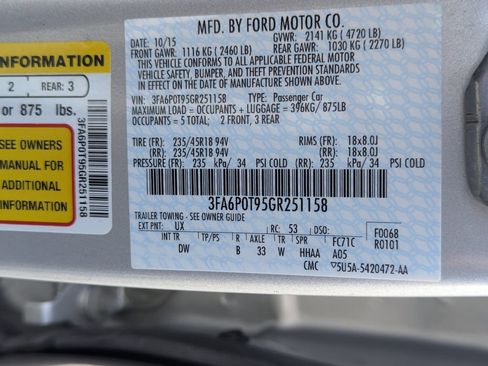 Used 2016 Ford Fusion SE AWD/4WD image 32