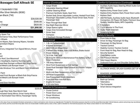 Used 2017 Volkswagen Golf Alltrack SE image 34