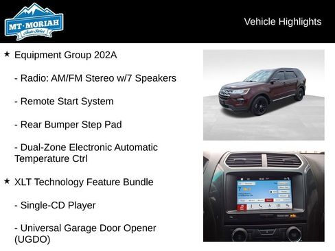 Used 2018 Ford Explorer XLT w/ Equipment Group 202A image 8