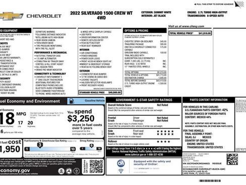 Used 2022 Chevrolet Silverado 1500 W/T w/ Trailering Package image 3