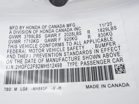 Used 2021 Honda Civic Sport image 12