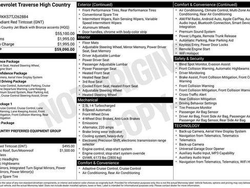 New 2026 Chevrolet Traverse High Country FWD image 25