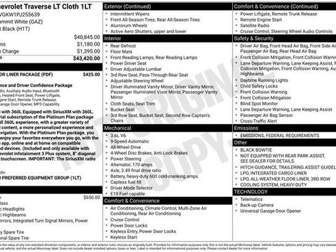 Used 2023 Chevrolet Traverse LT w/ LPO, Floor Liner Package image 6