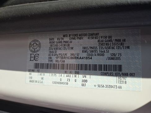 Used 2024 Ford Transit 250 148 Medium Roof w/ Load Area Protection Package RWD image 28