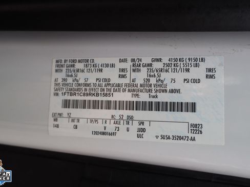 Certified 2024 Ford Transit 250 148 Medium Roof w/ Load Area Protection Package RWD image 31