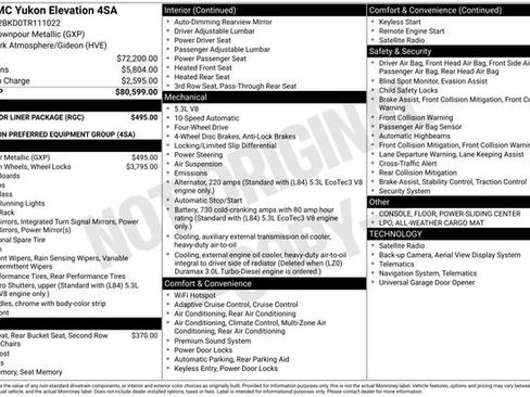 New 2026 GMC Yukon Elevation w/ LPO, Floor Liner Package image 4