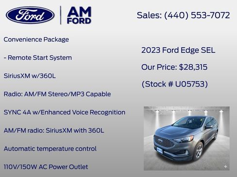 Used 2023 Ford Edge SEL w/ Convenience Package AWD/4WD image 12
