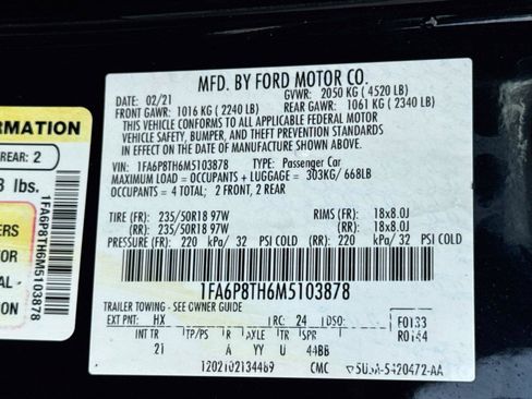 Used 2021 Ford Mustang Coupe RWD image 33