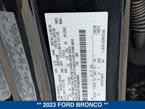 Certified 2023 Ford Bronco Badlands AWD/4WD image 24