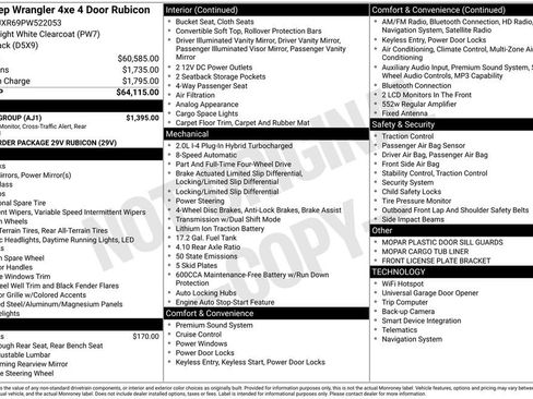 Used 2023 Jeep Wrangler Unlimited Rubicon 4xe w/ Safety Group AWD/4WD image 56