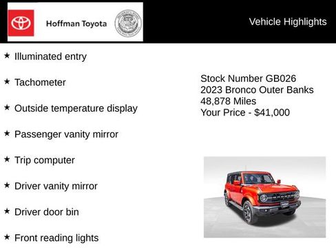 Used 2023 Ford Bronco Outer Banks AWD/4WD image 31