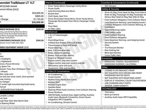 Used 2022 Chevrolet TrailBlazer LT w/ Convenience Package image 38