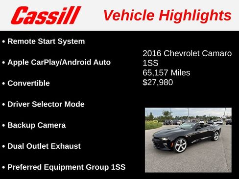 Used 2016 Chevrolet Camaro SS RWD image 3