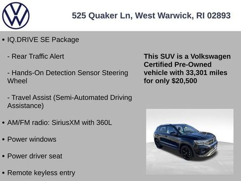 Certified 2022 Volkswagen Taos SE w/ Panoramic Sunroof Package image 19