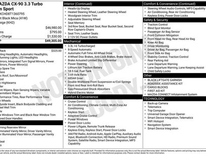 New 2026 MAZDA CX-90 3.3 Turbo w/ Premium Sport Pkg