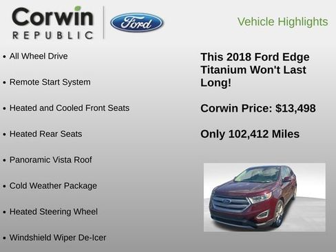 Used 2018 Ford Edge Titanium w/ Equipment Group 301A image 6
