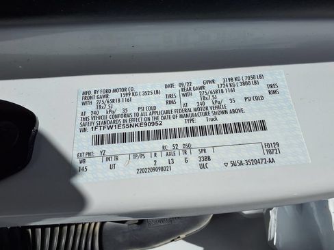 Used 2022 Ford F150 XLT w/ Equipment Group 302A High AWD/4WD image 13