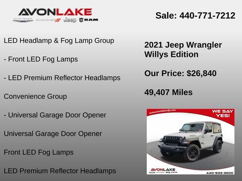Used 2021 Jeep Wrangler Willys image 6
