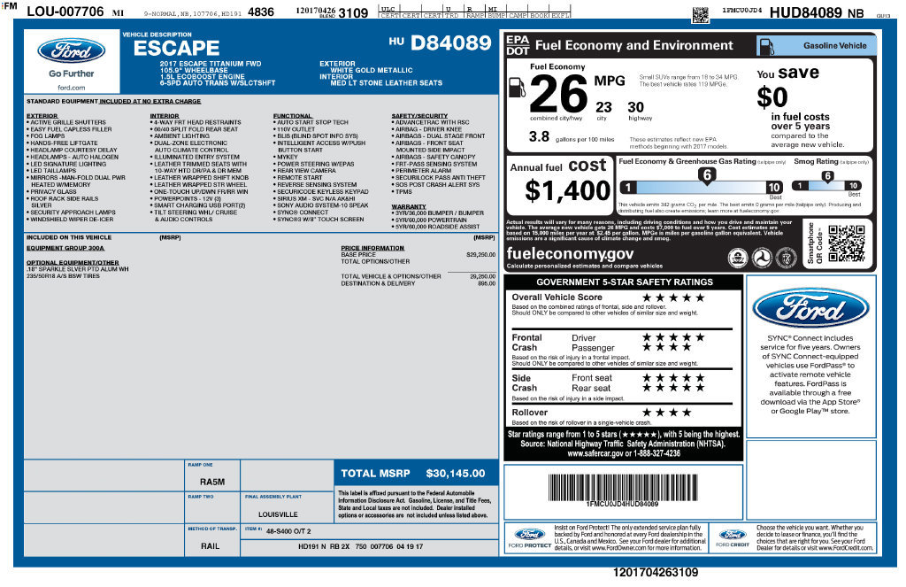 Used 2017 Ford Escape Titanium FWD image 7