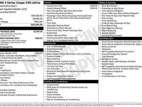 Used 2023 BMW 430i xDrive Coupe w/ M Sport Package AWD/4WD image 7