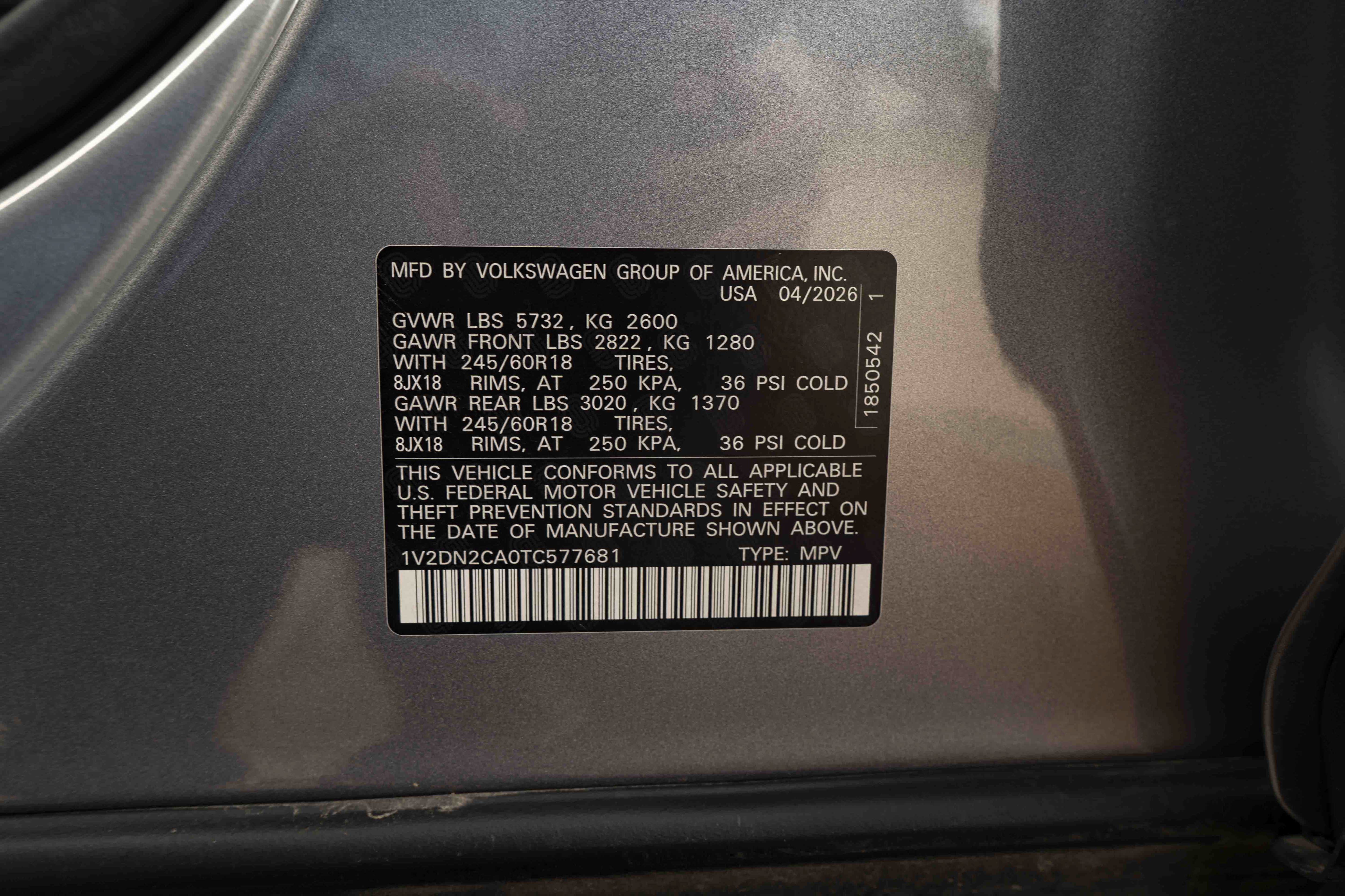 Certified 2026 Volkswagen Atlas SE FWD image 43