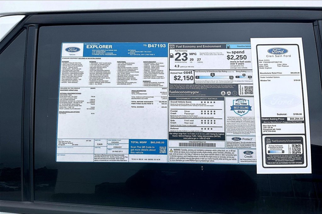 New 2026 Ford Explorer Platinum w/ LUX Leather Package AWD/4WD image 14