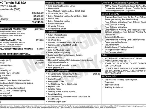 Used 2022 GMC Terrain SLE w/ Driver Convenience Package AWD/4WD image 34