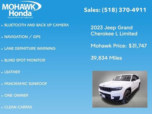 Used 2023 Jeep Grand Cherokee L Limited w/ Black Appearance Package image 7