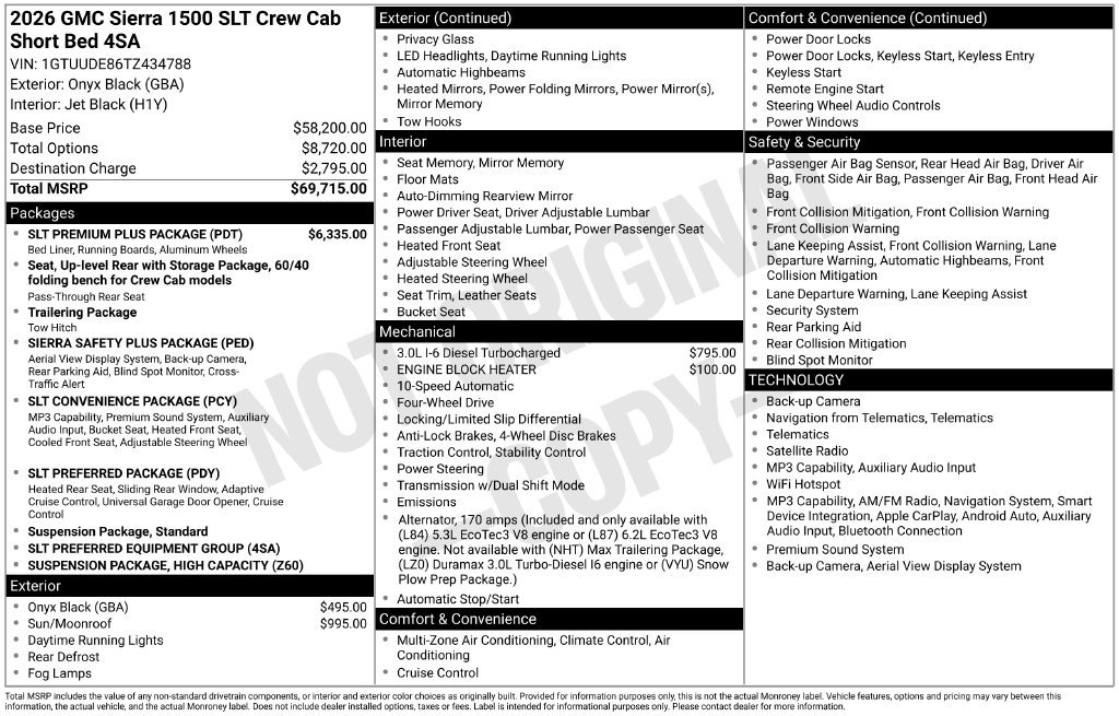 New 2026 GMC Sierra 1500 SLT w/ SLT Premium Plus Package AWD/4WD image 5