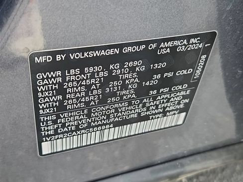 Used 2024 Volkswagen Atlas SEL Premium R-Line AWD/4WD image 17