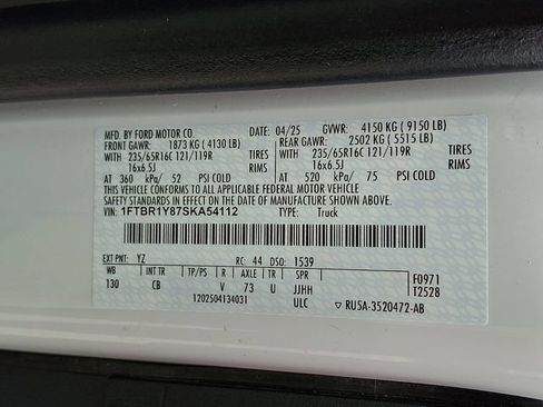 Used 2025 Ford Transit 250 Low Roof w/ Exterior Upgrade Package RWD image 27