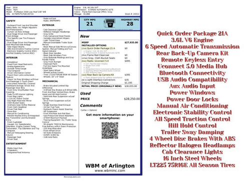 Used 2016 RAM ProMaster 2500 image 3