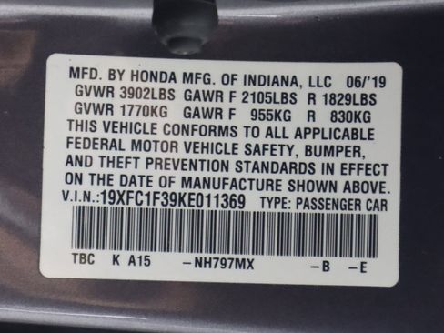 Used 2019 Honda Civic EX image 53