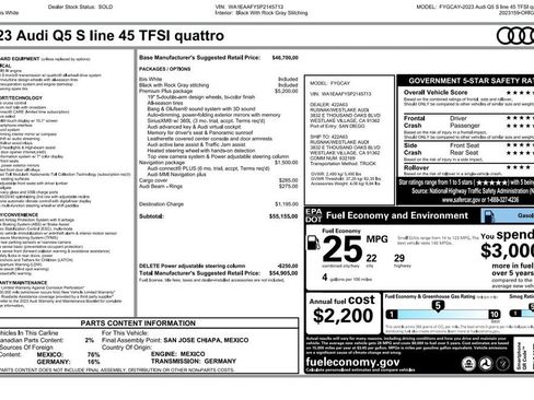 Used 2023 Audi Q5 2.0T Premium Plus w/ Premium Plus Package AWD/4WD image 2