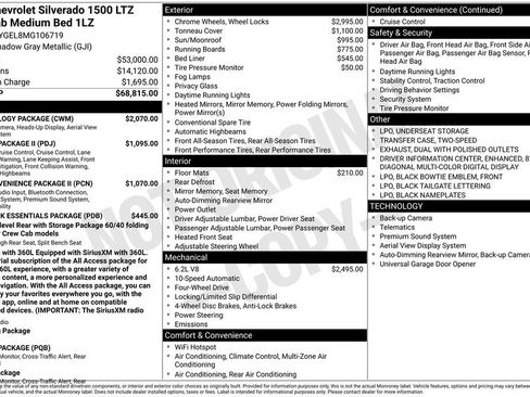 Used 2021 Chevrolet Silverado 1500 LTZ w/ Technology Package AWD/4WD image 12