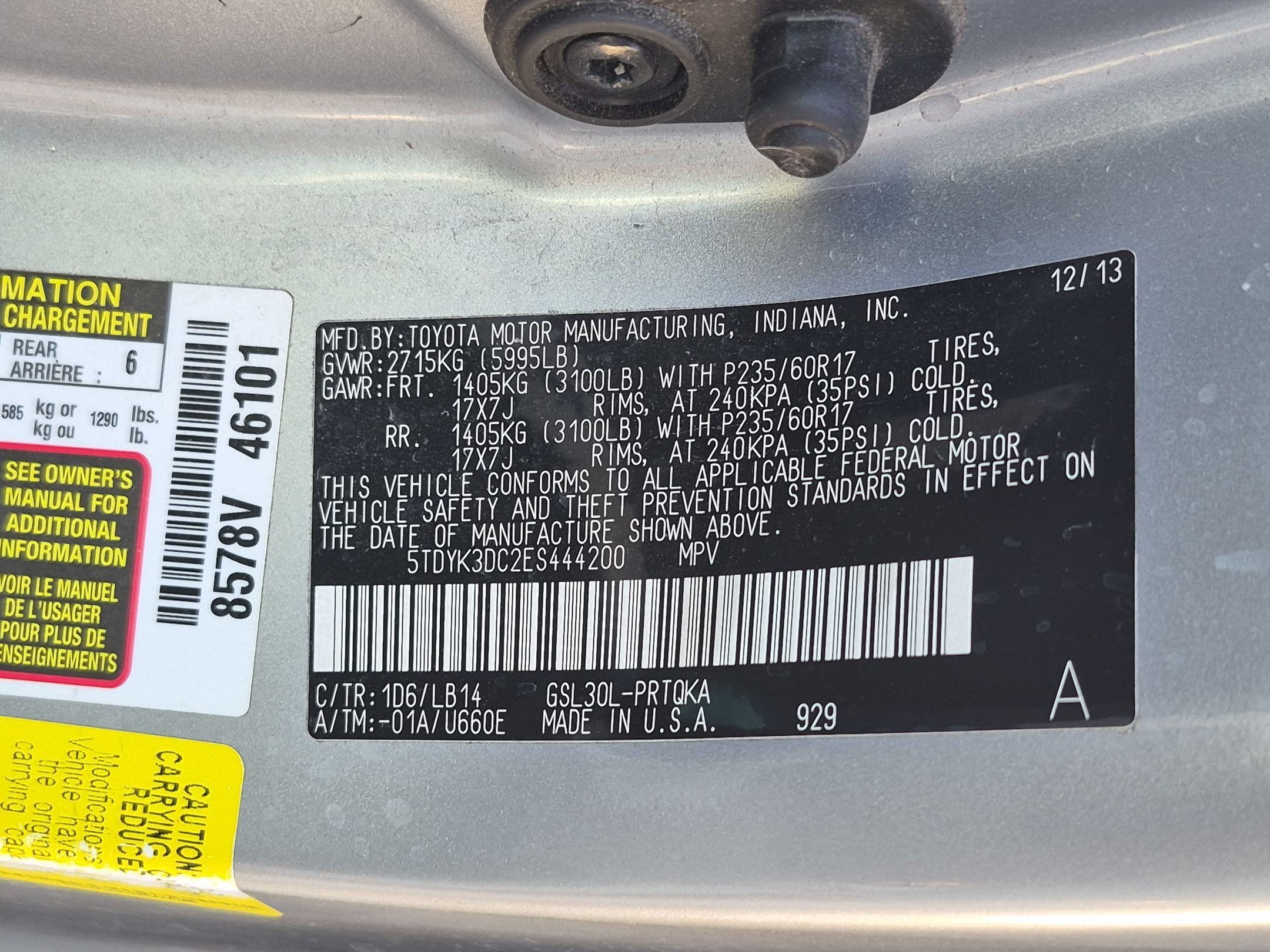 Used 2014 Toyota Sienna XLE FWD image 31