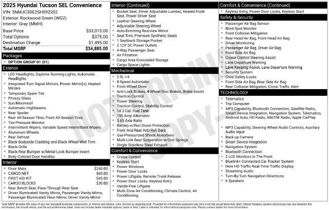 Used 2025 Hyundai Tucson SEL FWD image 38