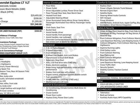 Certified 2024 Chevrolet Equinox LT w/ LPO, Floor Liner Package image 37
