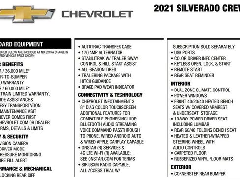 Used 2021 Chevrolet Silverado 1500 LT w/ Safety Package AWD/4WD image 17