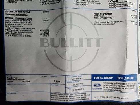 Used 2019 Ford Mustang Bullitt w/ Bullitt Electronics Package RWD image 31