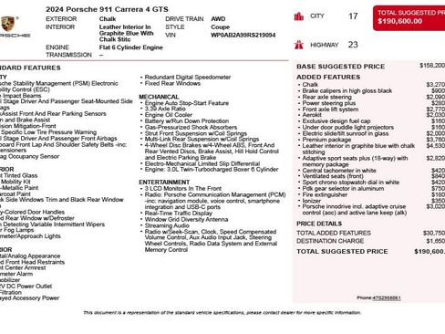 Used 2024 Porsche 911 Carrera 4 GTS AWD/4WD image 3