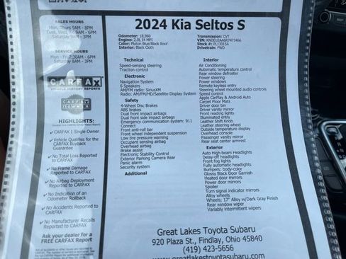 Used 2024 Kia Seltos S FWD image 27