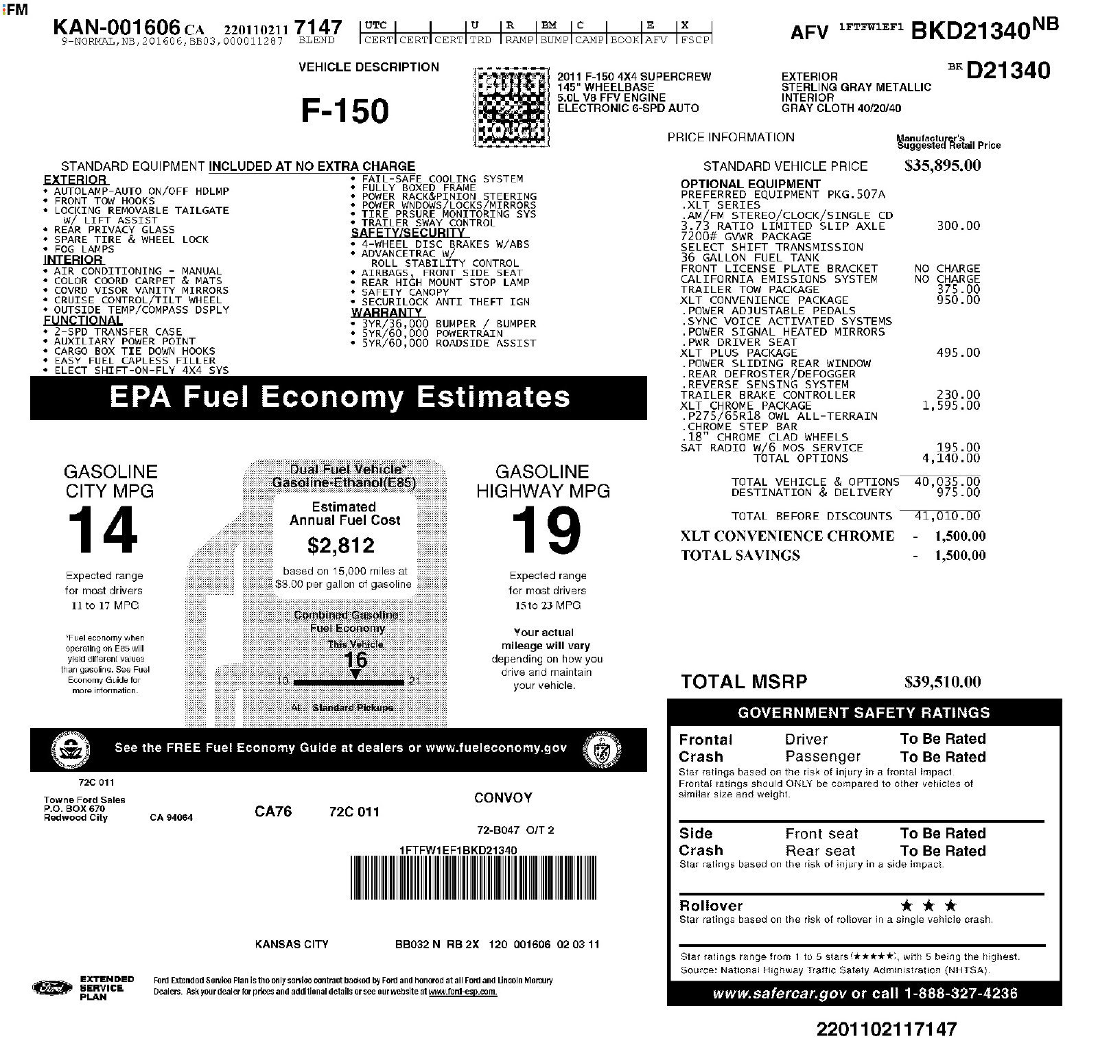 Used 2011 Ford F150 XLT w/ XLT Chrome Pkg AWD/4WD image 4