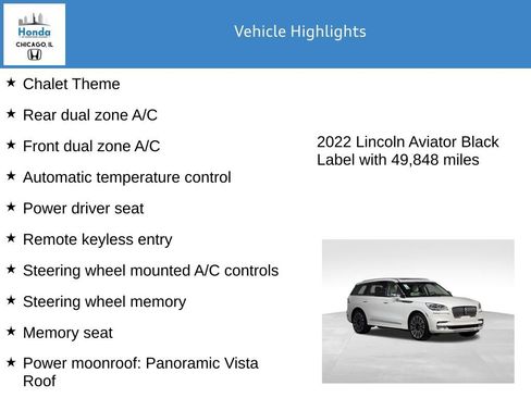 Used 2022 Lincoln Aviator Black Label w/ Dynamic Handling Package image 8