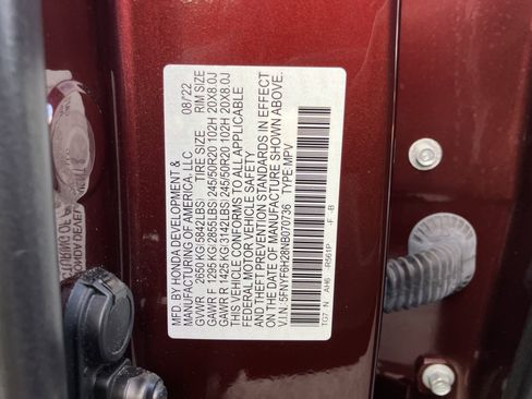 Certified 2022 Honda Pilot Special Edition image 37